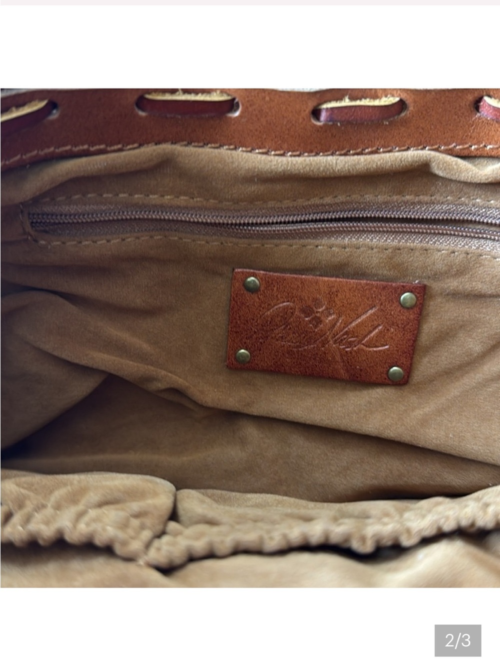 PATRICIA NASH TICCI FLAP-OVER LEATHER CROSSBODY - Picture 5 of 7